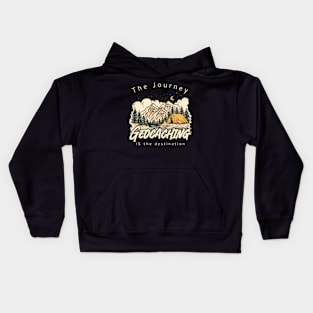 Geocaching: The Journey is the destination Kids Hoodie